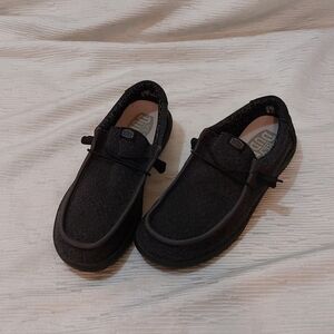 Hey Dude Men's Black Slip-On Casual Loafers